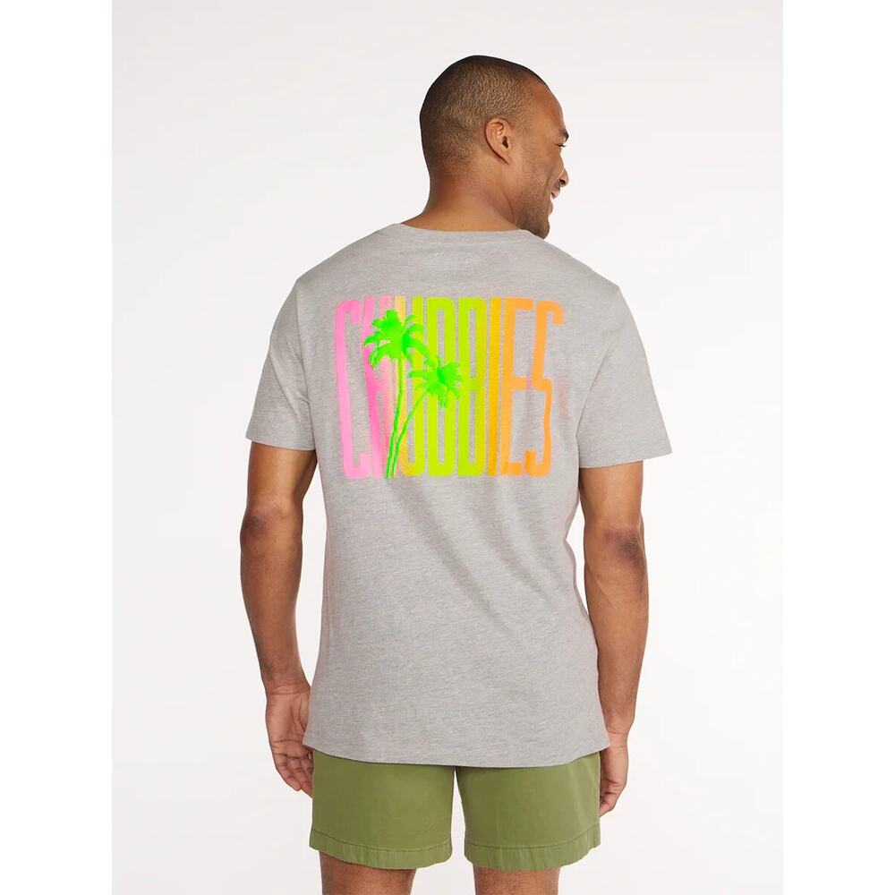 Chubbies the Shady Palm T-Shirt in Gray Size Medium